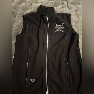 Cowgirl Hardware Black Vest with Embroidered Design